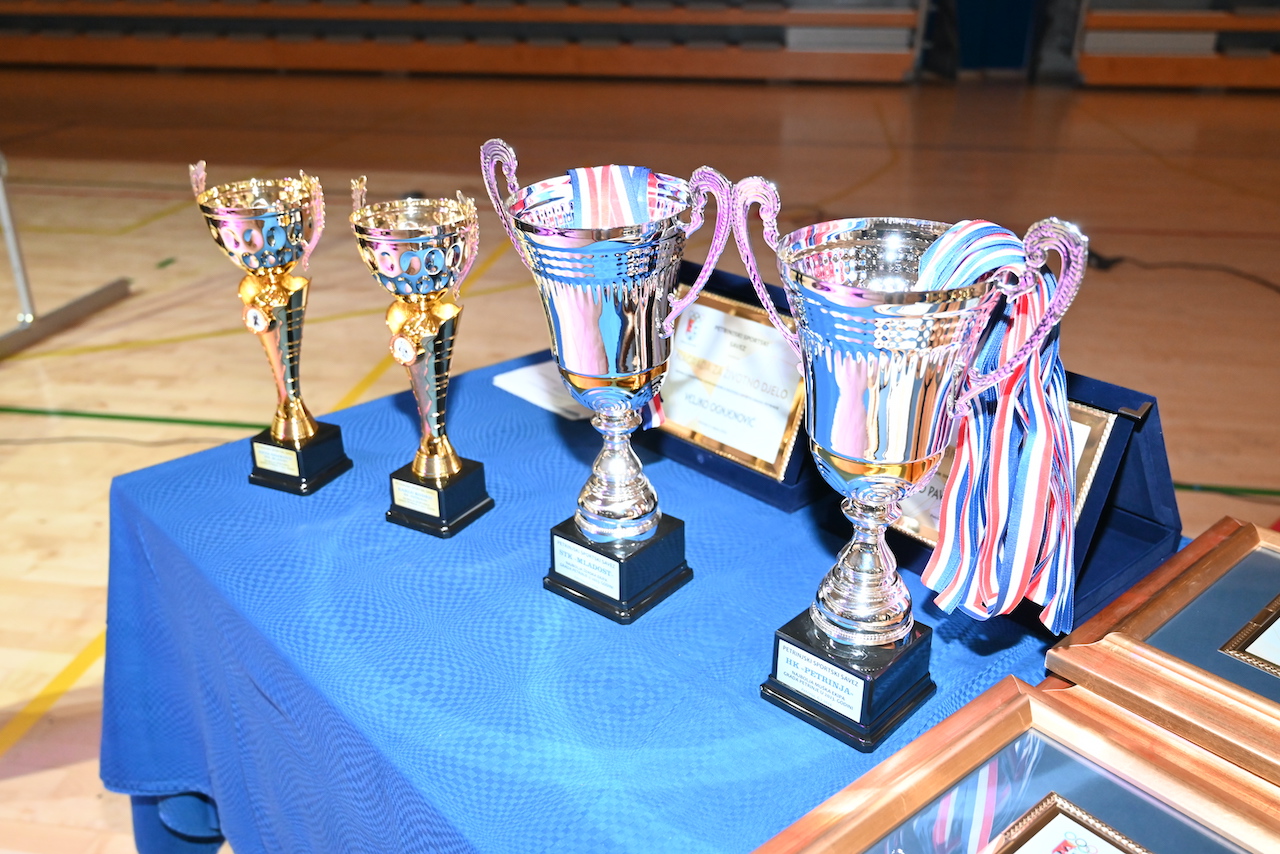 U sportskoj dvorani OŠ Mate Lovraka Petrinja jučer su dodijeljena priznanja najboljim sportašima grada Petrinje.